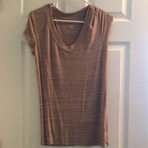 Brown soft vneck tshirt